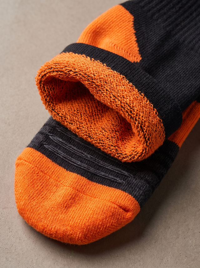 Inside of the Shift Sock showing moisture-wicking knit